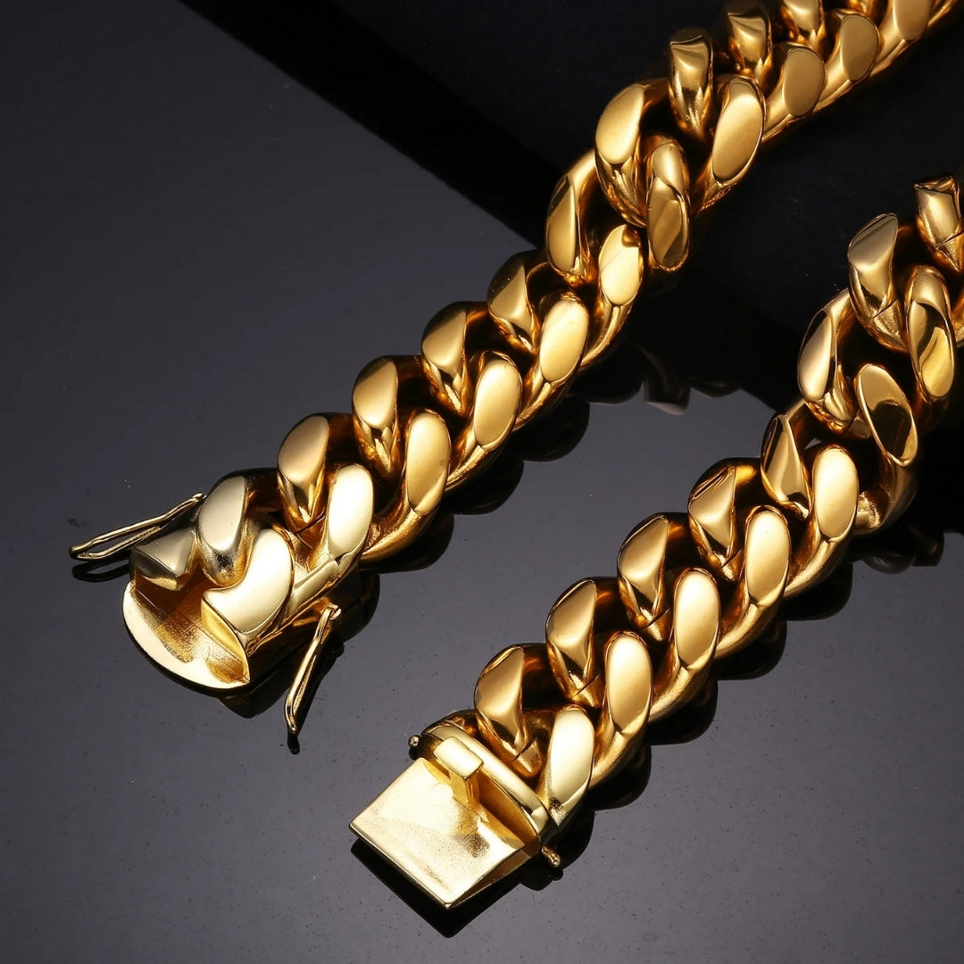 NEW | 6MM-20MM Prong Box Clasp Luxury Stainless Steel Necklace Chain