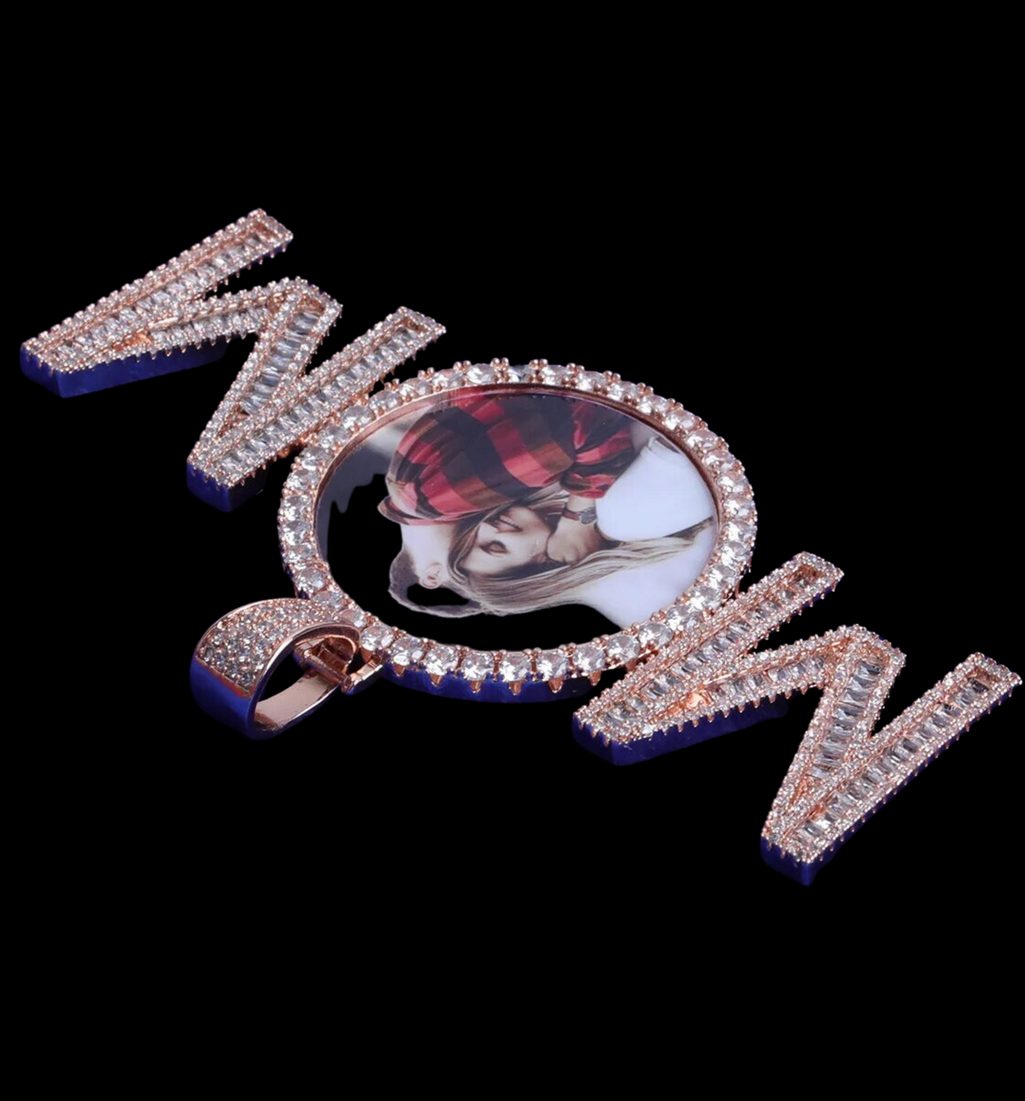 Mom Letters Custom Photo Picture Pendant Necklace