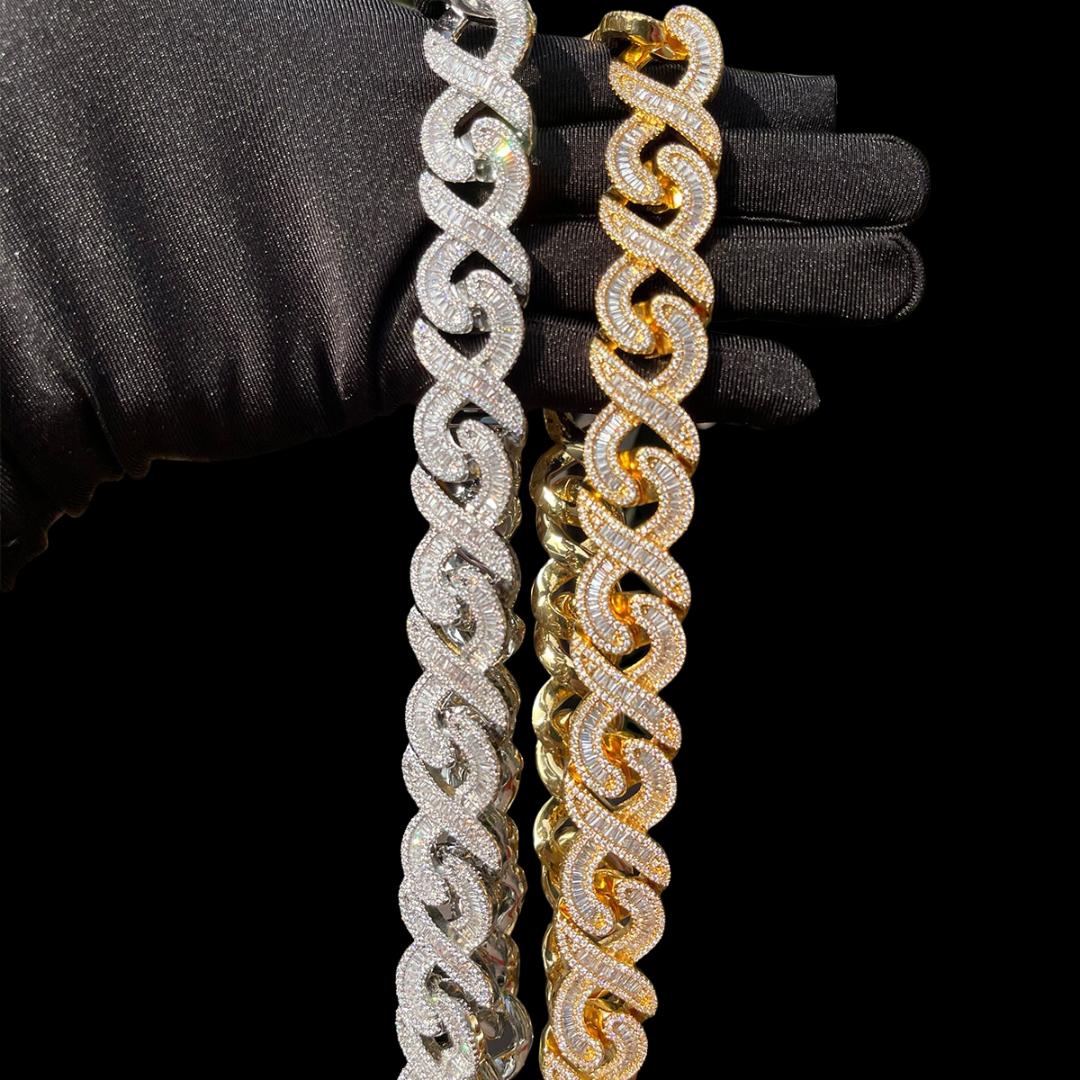 20MM Infinity Link Iced Out Diamond Necklace Chain