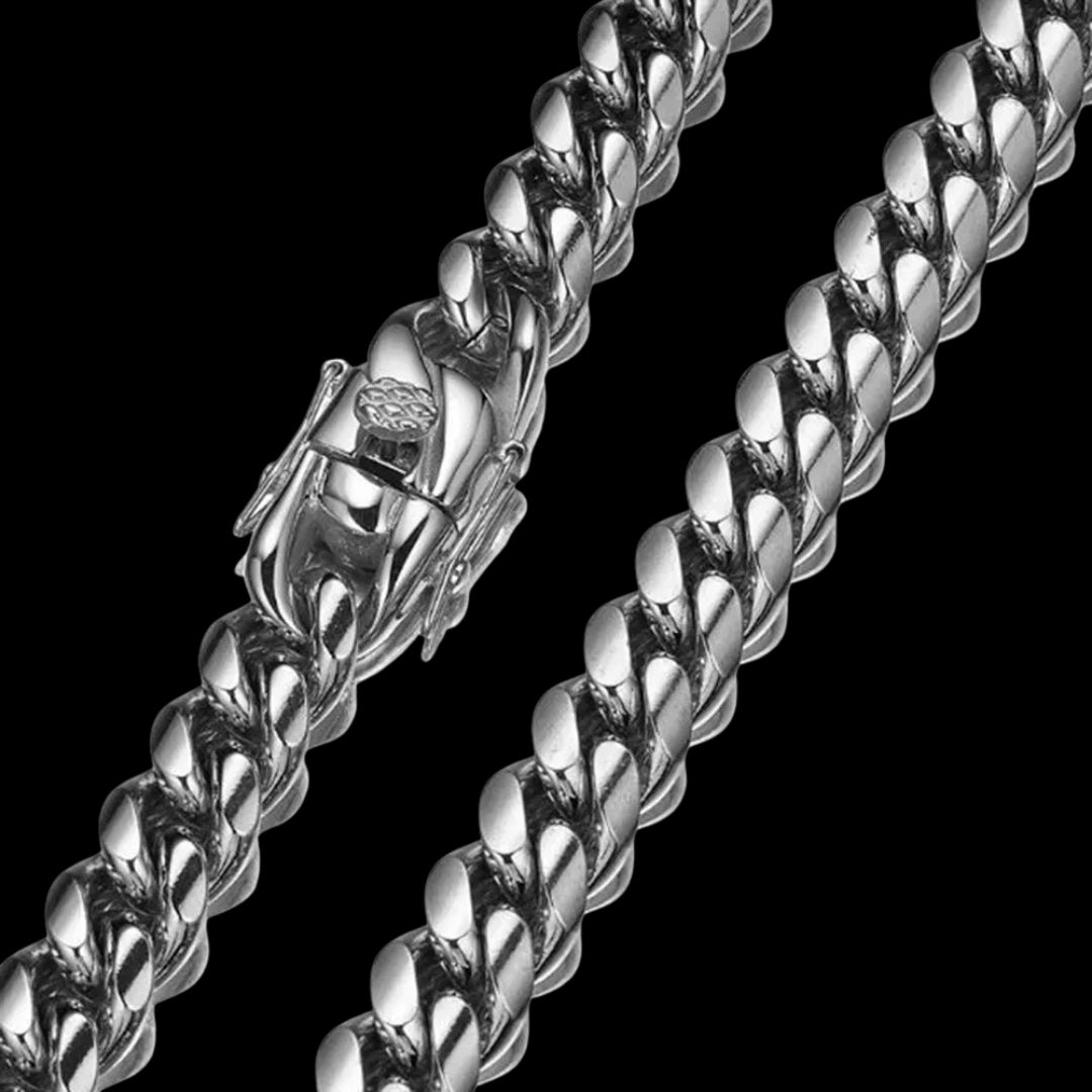NEW | 6MM-20MM Push Button Lock Clasp Luxury Stainless Steel Necklace Chain
