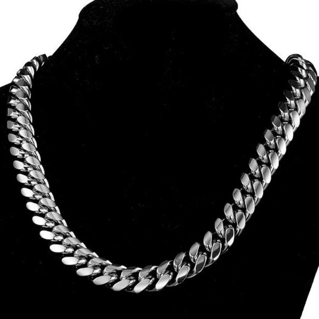NEW | 6MM-20MM Push Button Lock Clasp Luxury Stainless Steel Necklace Chain