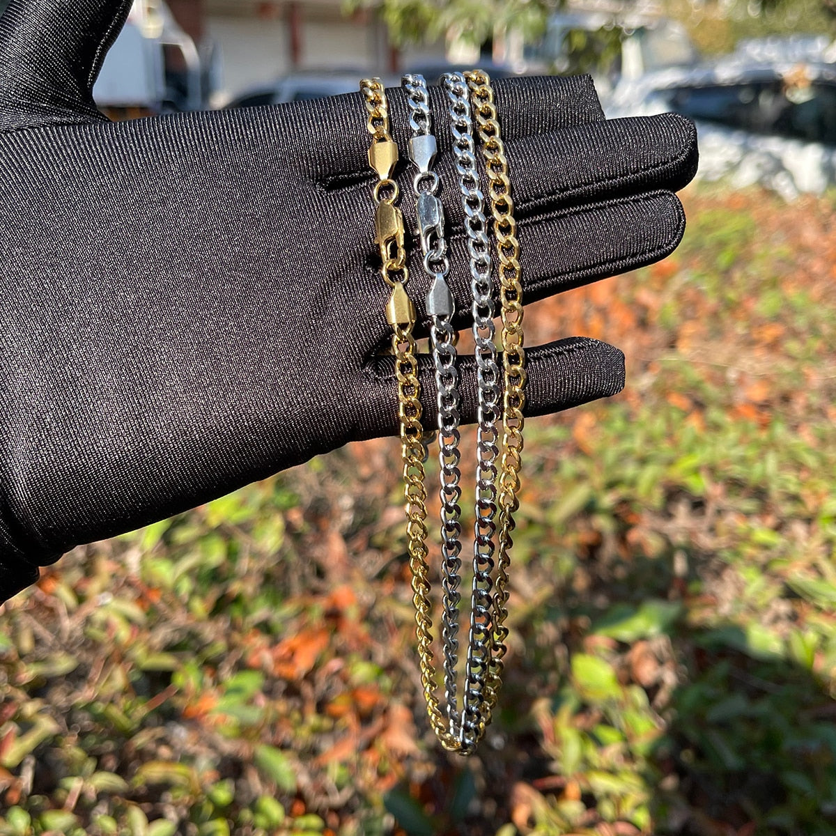 5MM Stainless Steel Cuban Link Chain Necklace