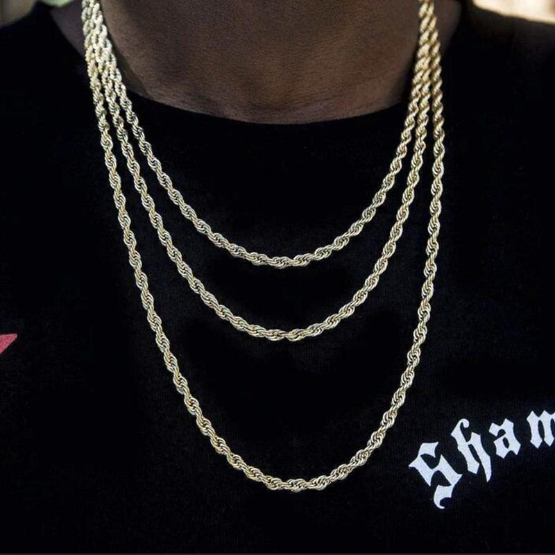 5MM Stainless Steel Rope Chain Necklace