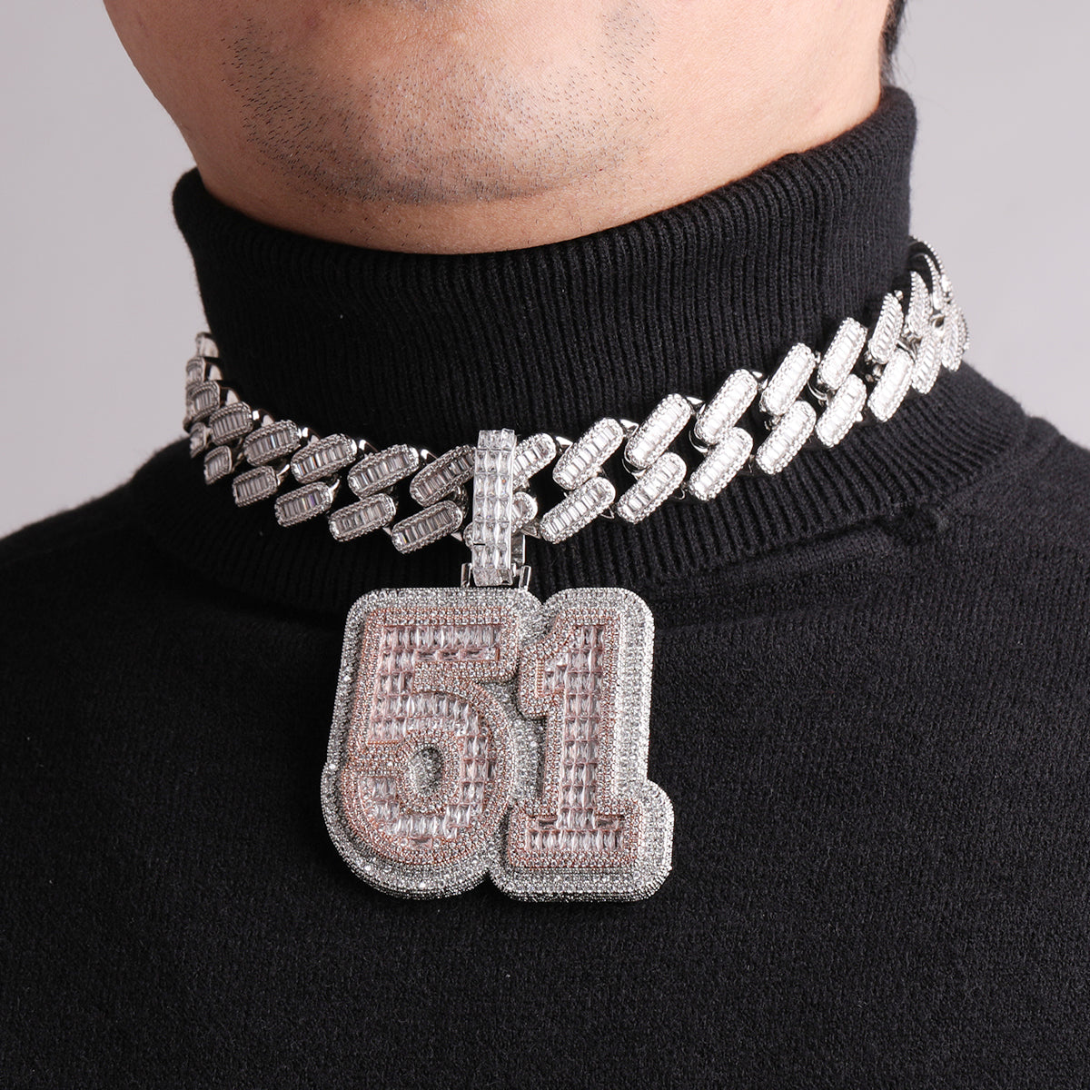 Any Number Any Letter Iced Out Personalized Custom Name Necklace Pendant