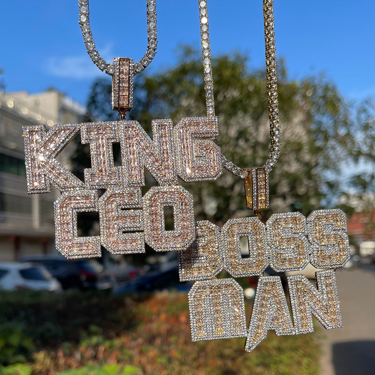 Special Cut Diamond Iced Out Personalized Custom Name Necklace Pendant