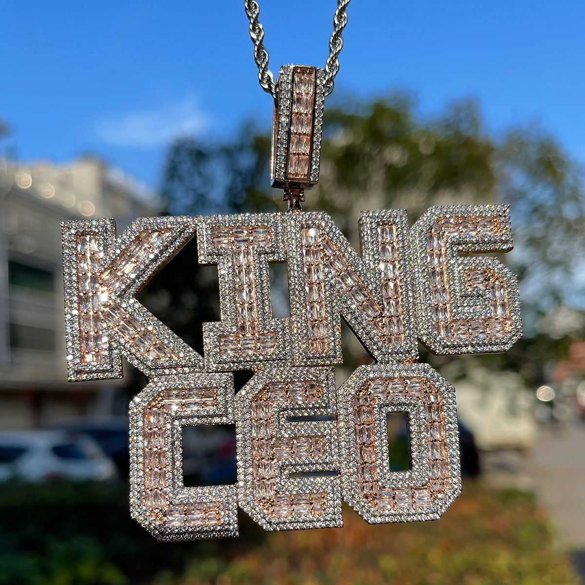Special Cut Diamond Iced Out Personalized Custom Name Necklace Pendant