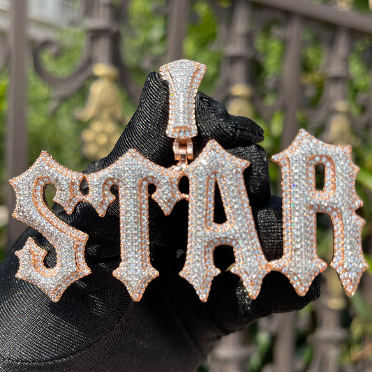 Intense Style Iced Out Personalized Custom Name Necklace Pendant