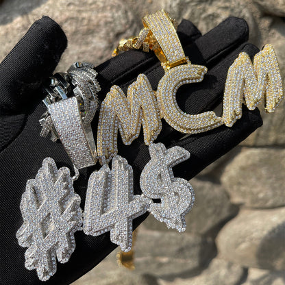 Trend Luxury Design Iced Out Personalized Custom Name Necklace Pendant