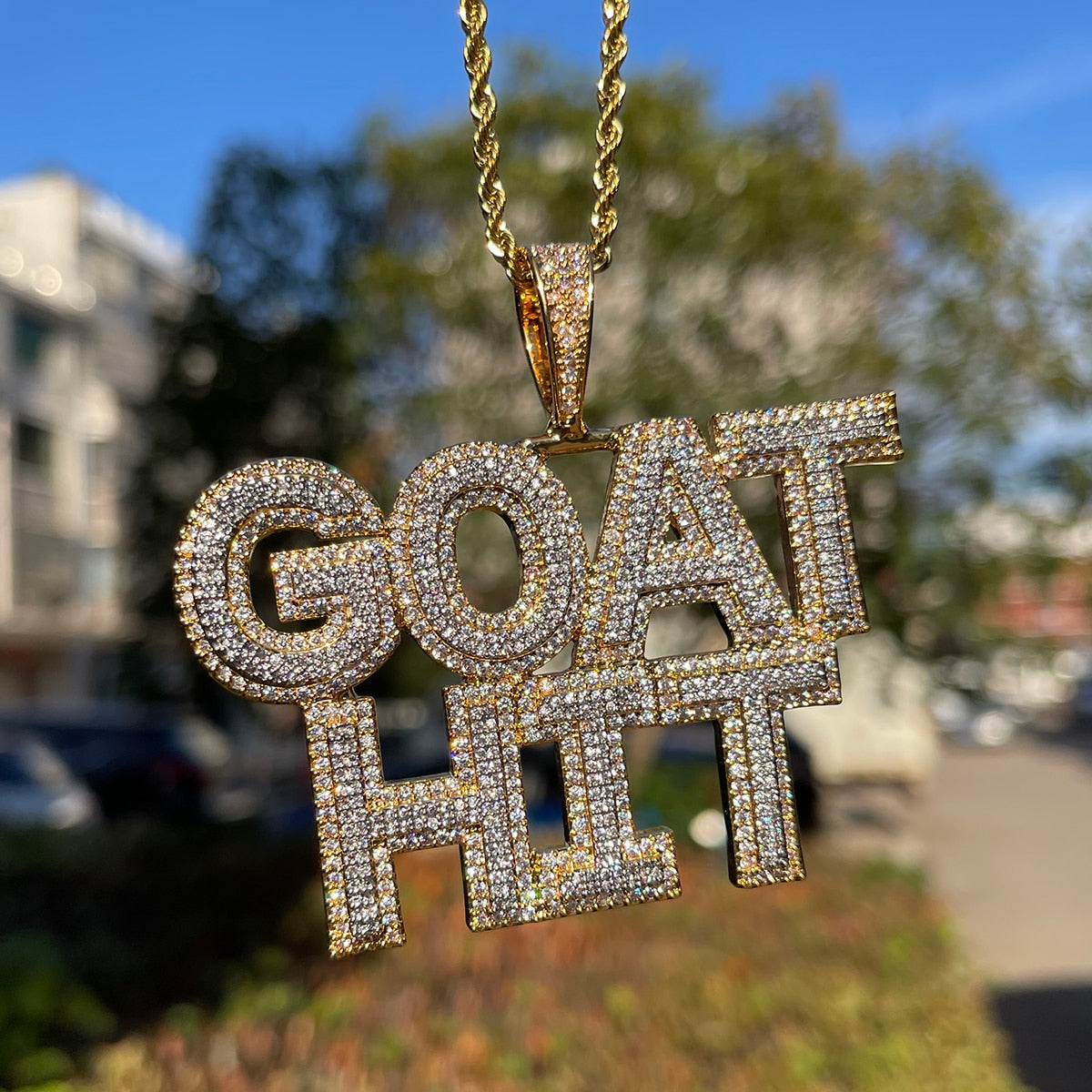 Tennis and Shine Iced Out Personalized Custom Name Necklace Pendant