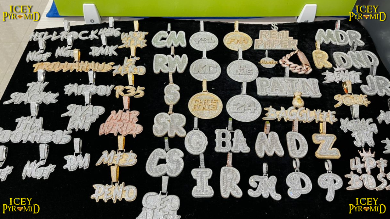 Any Number Any Letter Iced Out Personalized Custom Name Necklace Pendant