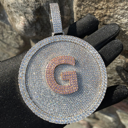 Disc Edition Iced Out Personalized Custom Name Necklace Pendant