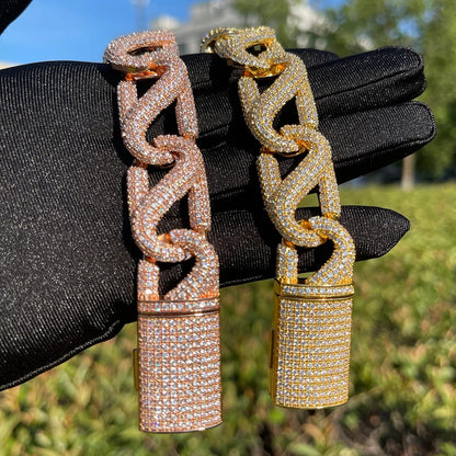 20MM 8 Shaped Iced Out Diamond Bracelet