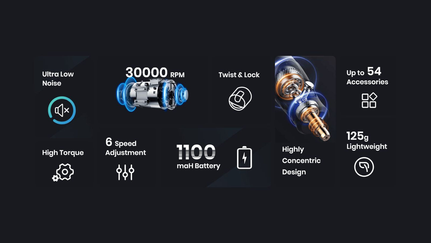 Hanboost® S2 Electric Cordless Rotary Tool Kits for DIY Maker & Craftsmen