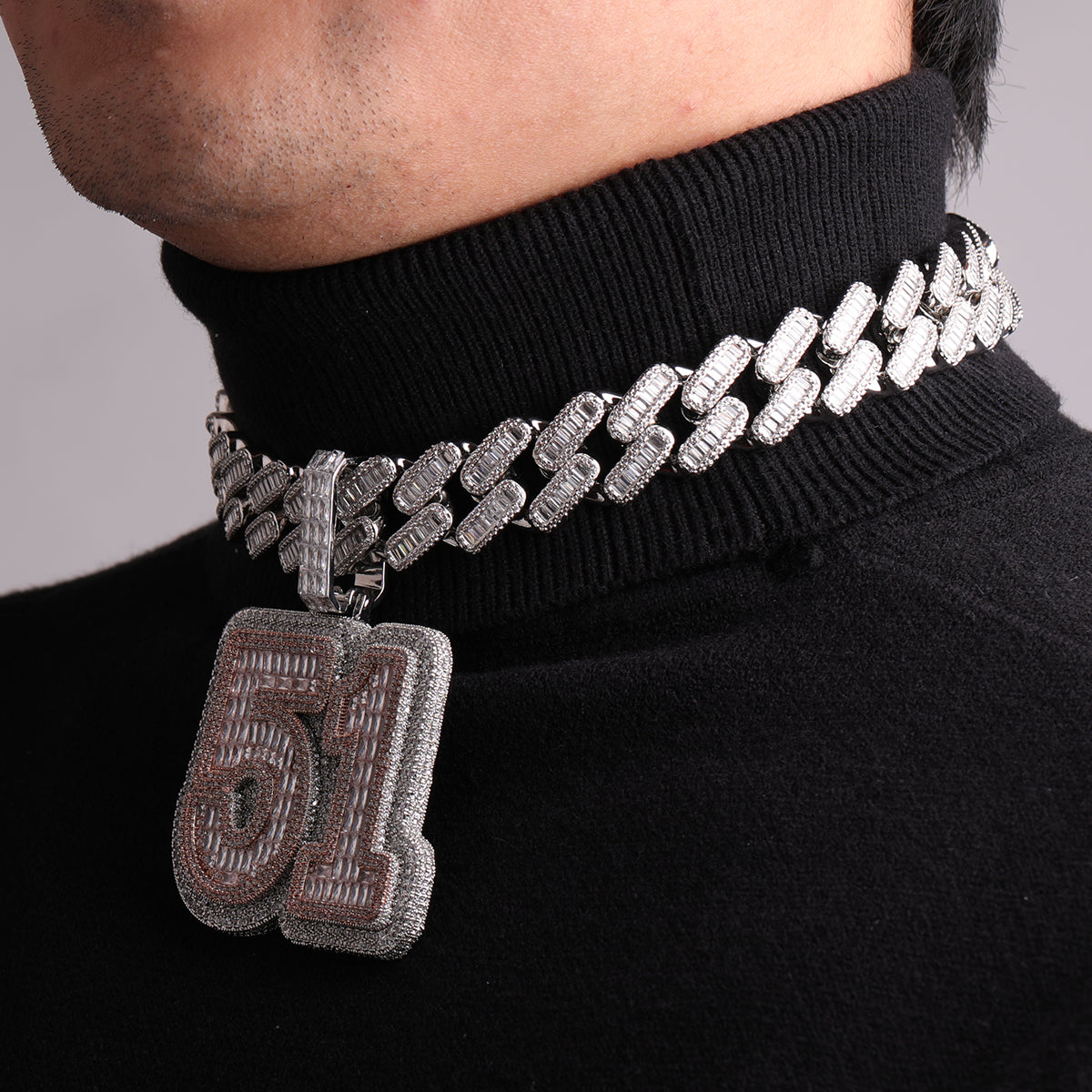 Any Number Any Letter Iced Out Personalized Custom Name Necklace Pendant