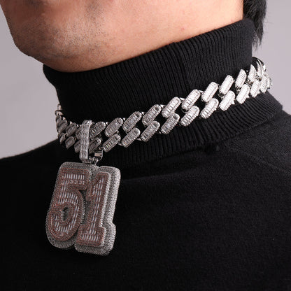 Any Number Any Letter Iced Out Personalized Custom Name Necklace Pendant