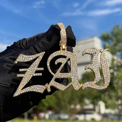 Thin Luxury Iced Out Personalized Custom Name Necklace Pendant