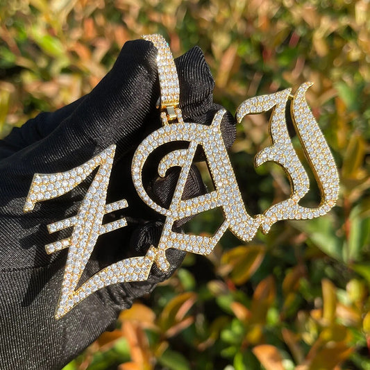 Thin Luxury Iced Out Personalized Custom Name Necklace Pendant