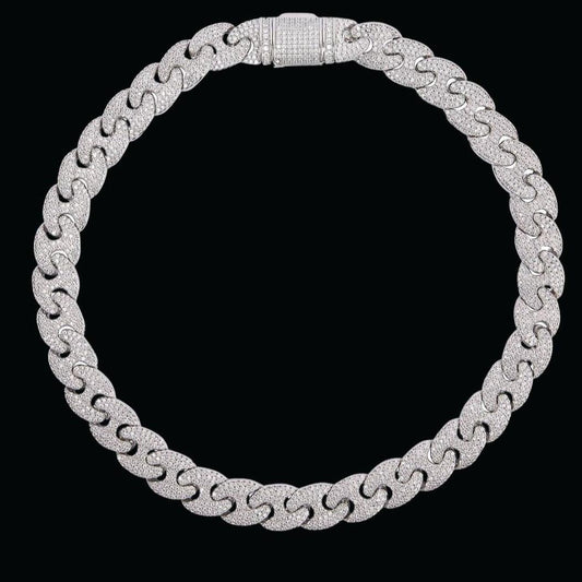 14MM Miami Cuban Iced Out Diamond Necklace Chain